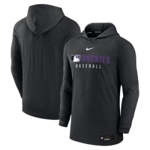 나이키  1136656 MLB 콜로라도 로키스 Authentic Collection Tri-Blend Hoodie Heather