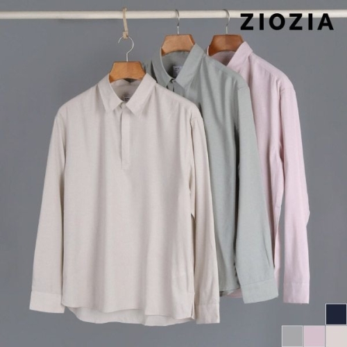 지오지아 원더쿨 트윌조직 반오픈 셔츠_ABD2WC1103