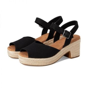 TOMS 우먼 Isla Peep 토 블랙 10352872
