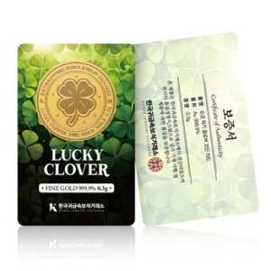한국귀금속보석거래소  럭키 클로버 코인 카드 0.3g