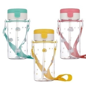 에디슨 유아용 프렌즈 흘림방지 에코젠 빨대컵 흰토끼 래니 1개