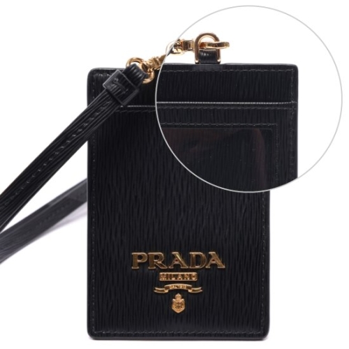 프라다 비텔로 스트랩 카드지갑 금장_1MC007 2B6P F0002