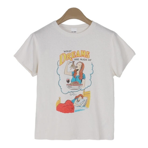 리던 여성 드림스 클래식 티셔츠 02402WCGT326 VINTAGE WHITE RDC002