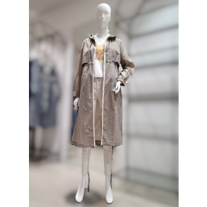 SI 후드 트렌치형 레터 포인트 야상점퍼 MAC21150