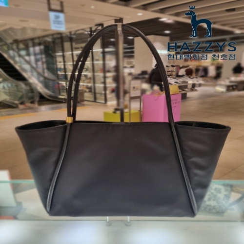 헤지스 ACC 아카이브H 나일론 블랙 쇼퍼백_HIBA5E175BK