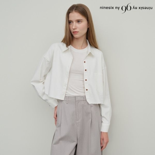 96NY 크롭 카라넥 셔츠 NP1BA010L0