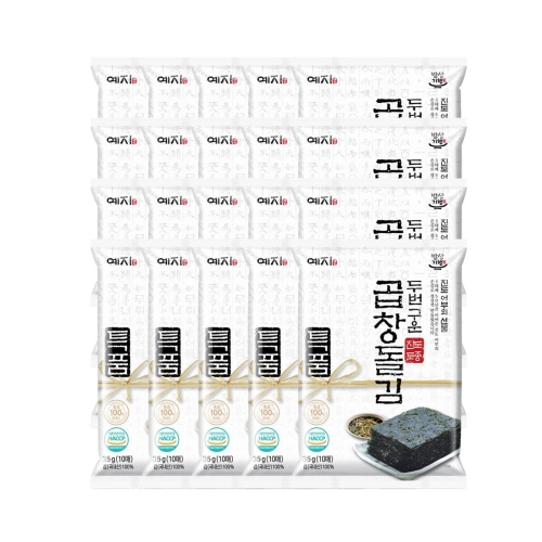 예지  두번구운 진도 토종 특 곱창돌김 35g