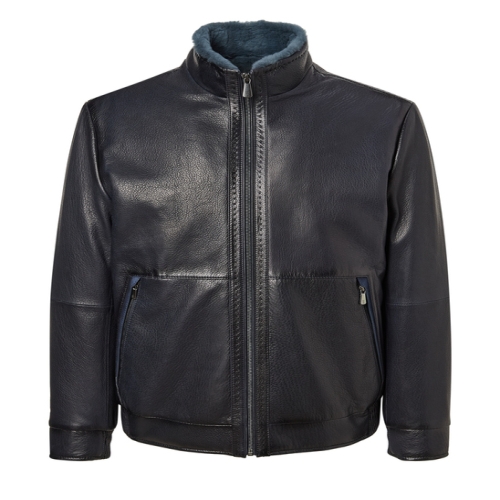 닥스 남성 램 풀퍼 가죽 점퍼_DMJU4DL92N3