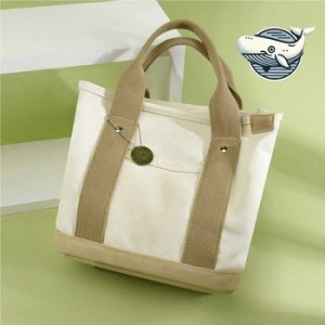 스타일리쉬 캔버스 미니 토트백 실용적 출근과 WFH6GF4