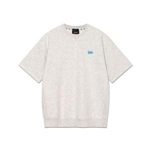 LEE 스몰 트위치 로고 반팔 맨투맨 오트밀 LE2502CR11OT 409581 M