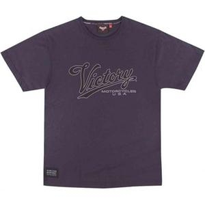 빅토리  모터사이클 뉴 OEM 남성용 네이비 스크립트 티셔츠 미디엄 286618603