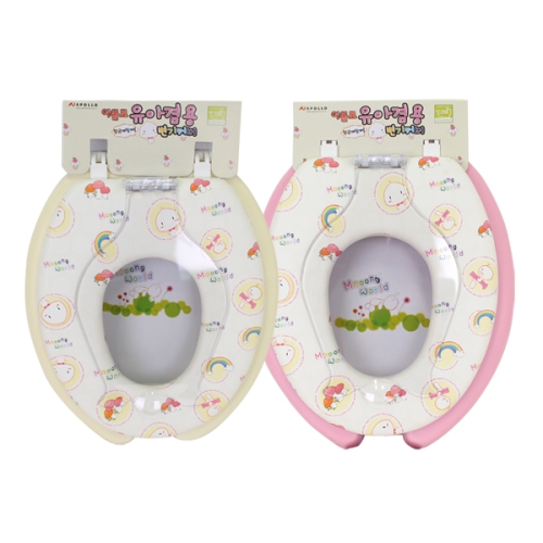 웰라이프 항균 뭉캐릭터 유아겸용 변기커버 (U형)