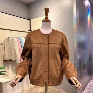 Ab.f.z 백 밴딩 인조 스웨이드 자켓 AOZ5FFL2G