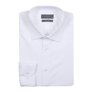 란체티 모달SP무지 화이트 슬림핏 긴소매셔츠 LXS6004WH