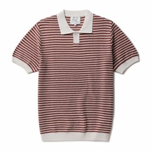 헨리코튼 남성 크로셰 스트라이프 리플리(Ripley) 니트_AHWAM25401BIX