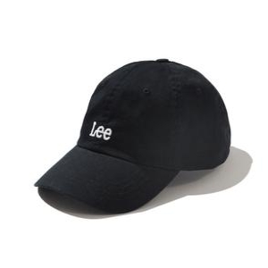 LEE 스몰 트위치로고 코튼 커브 볼캡 B1 LE2501CA01 BK