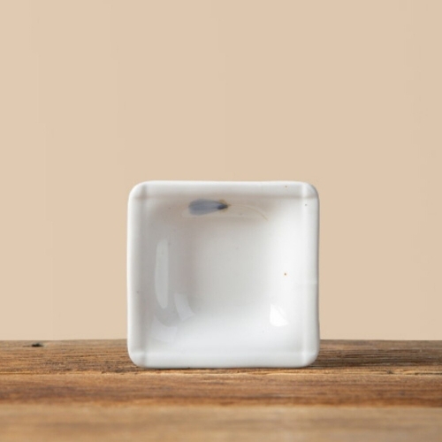 이진 청꽃고백자 정사각 초장기 11cm