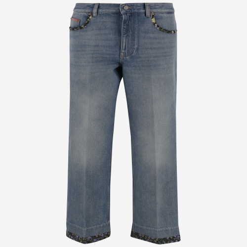 발렌티노 SS25 청바지 Floreal trim jeans Valentino Medium blue denim 6B0DD19X94V558