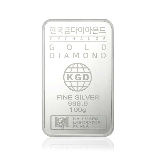 한국금다이아몬드  투자용 실버바 100g