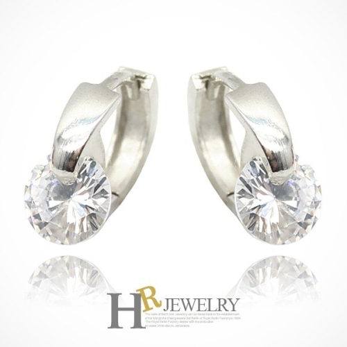 호림쥬얼리  실버92.5 은귀걸이 깜찍_예쁜HR 실버 원큐빅 원터치 귀걸이NO.32926