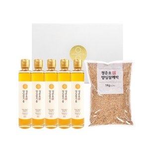 정준호 양심기름 참기름 200ml x 5개 + 참깨박 1kg