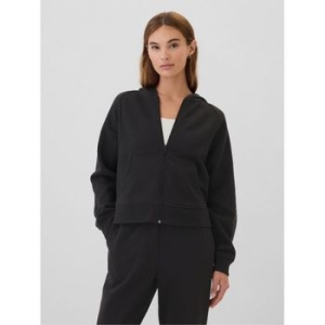 GAP 릴렉스드 플리스 후리스 집업 후디 후드티 블랙 문리스 나이트 10391596