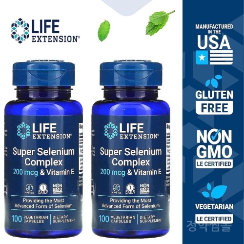 라이프익스텐션 슈퍼 셀레늄 복합체 & 비타민E 200mcg 100캡슐
