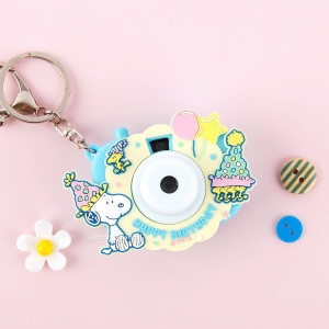 스누피 카메라 키링-파랑 350945