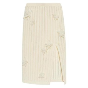 카사블랑카 floral applique midi skirt WS25KW95601 T
