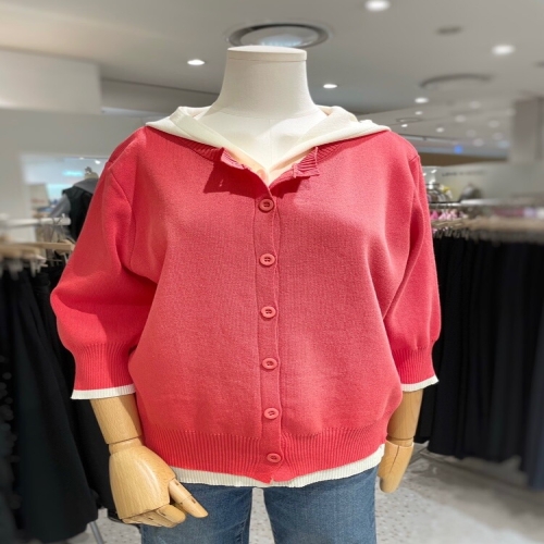 포커스 로빈배색후드가디건 FM5C3KC3138