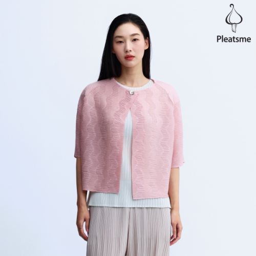 플리츠미 스타필드 하남 지그재그 숏 슬리브 볼레로 가디건_PPCDM125002