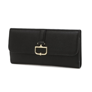 닥스 버크백 샬롯 블랙 D장식 소가죽 장지갑_DCWA5E520BK