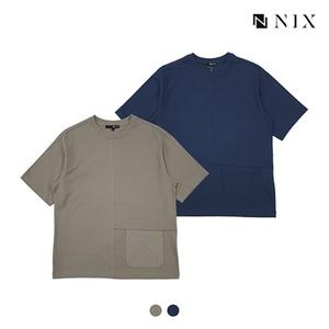 닉스 남 제원단 절개 싱글 포켓 티셔츠 FNQMCTR152P