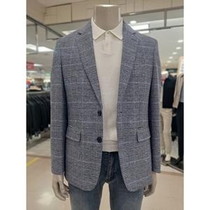 바쏘옴므 세이브존05 블루체크스판캐쥬얼자켓 WSZ2JS53ABU