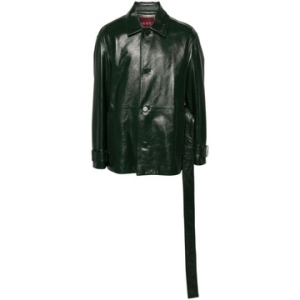 구찌 Trench in pelle lucida Green 803533XNA3I3064