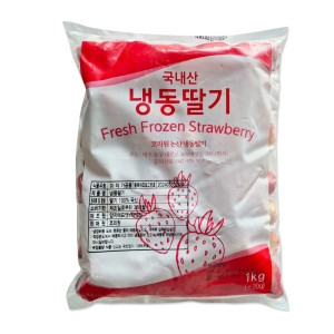 코리원  논산 냉동딸기 1kg 과일 빙수 디저트 케이크
