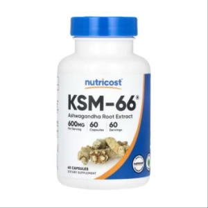 뉴트리코스트 KSM-66 아슈와간다 뿌리추출물 600mg 60캡슐