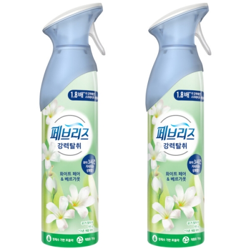 페브리즈 강력탈취 에어 화이트페어 베르가못 165g