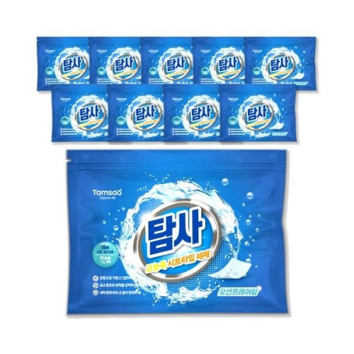 탐사 고농축 시트타입 세제 오션프레쉬향 15매