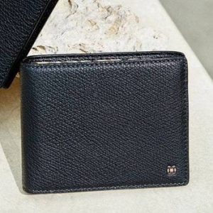 닥스 블랙 유럽 수입 가죽 내부 체크 라인 포인트 반지갑 DBWA5E853BK