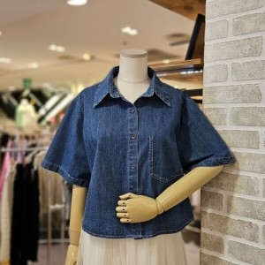 레코브 데님 크롭 남방 LC31E5DN504X