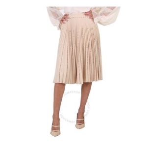 버버리 우먼 Plisse Soleil 크리스탈 디테일 스트레치 Cady Skirt, Brand Size 10 US 8 456254