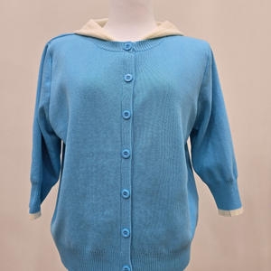 포커스 로빈배색후드가디건 FM5C3KC3138BL