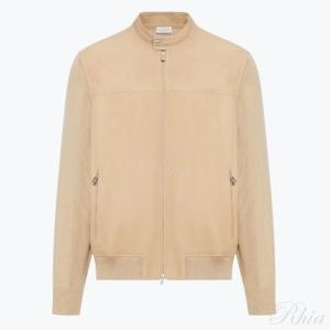 브루넬로쿠치넬리 24 MPNAB1938 C8890 가죽 봄버 자켓