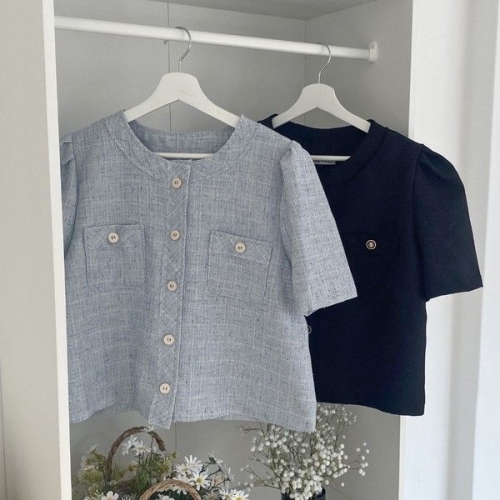 아이우먼 빅사이즈노카라재킷 Q944L503 케이트스탠스코이자켓 YP