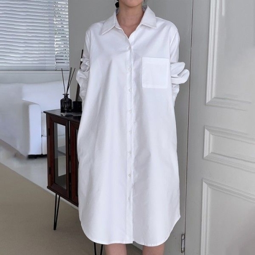 아이우먼 박시스판롱셔츠원피스 IRP107M503 빅사이즈