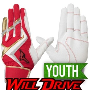 미즈노  야구 유소년 윌드라이브 배팅장갑 적흰 1EJEY24062ARRW D2503
