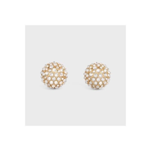 셀린느  Heirlooms 돔 이어링 스트라스 브래스 골드 피니쉬 461LY6BRS 35OR