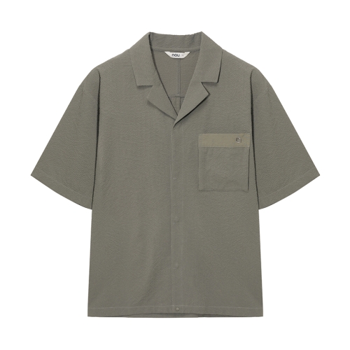 시어서커 나우 오픈 카라 셔츠 2 L/KHAKI 0.0 1NUYSMU901LK