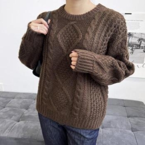 오노마 ONM 꽈배기니트스웨터 오버핏 여성 도톰 2L-UPP 1059 31454342